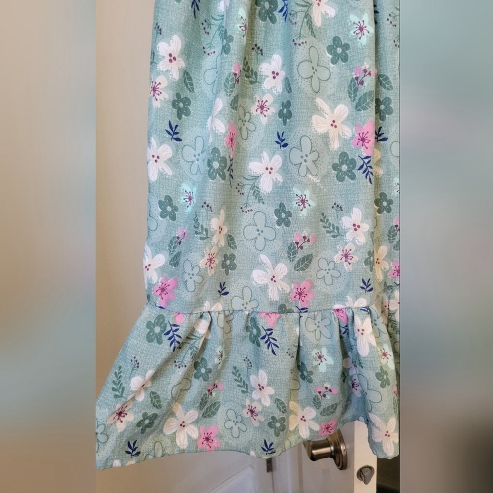 Floral Green Kids Dress 12-14 Years - Picture 3 of 6